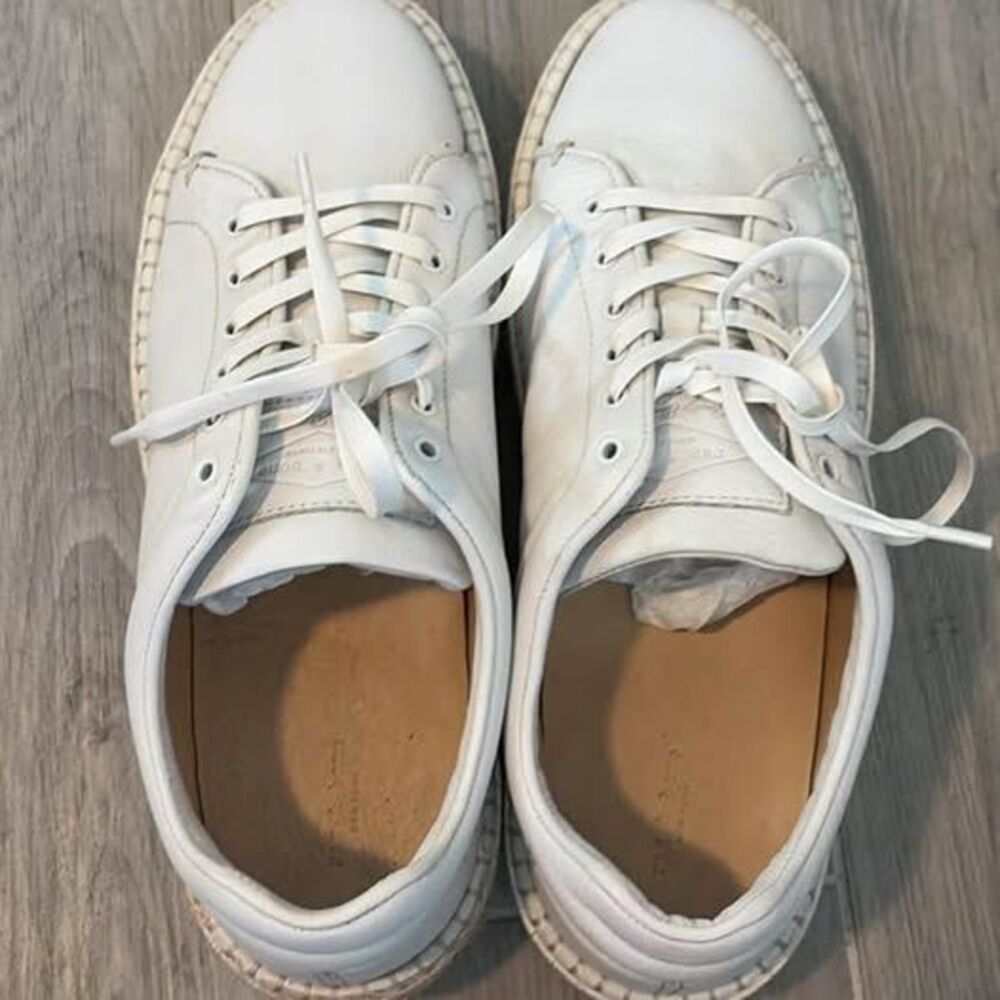 Rag & Bone White Leather Retro Espadrille Sneakers Size 40